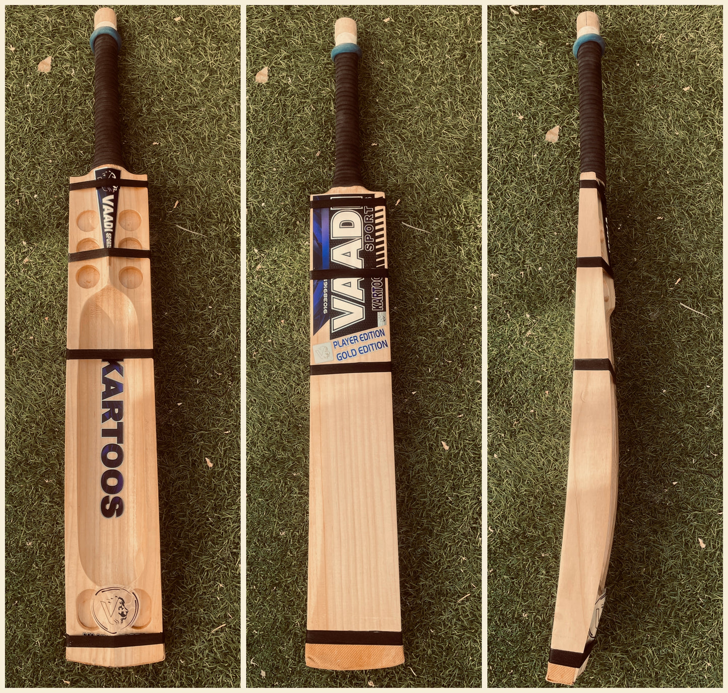 Kartoos Diamond cut Gold  Edition - Flat Blade Hard Tennis Bat